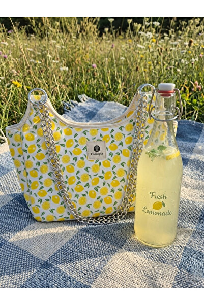 Calliopia Retro Picnic Aura Koleksiyonu - Zincir Askılı Tasarım Baget Omuz Ça...