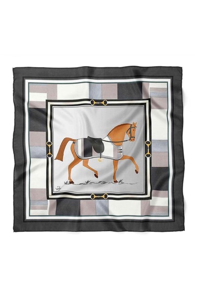 IŞIKTAŞ COLLECTİON Horse Pattern Bandana Scarf 50*50 cm