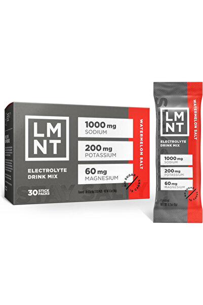 LMNT Zero Sugar Electrolytes - Watermelon Salt | Drink Mix | 30-Sticks