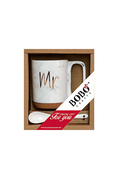 Bobo “Mr.” Porcelain Mug Set with Spoon – Gift Box Included