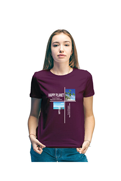 not Unisex Printed Design T-Shirt (Happy Planet)| For Couple | Round Neck Regular Fit T-shirt
