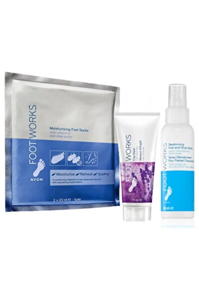 AVON Set de 3 produse FootWorks pentru îngrijirea picioarelor: - Mască de pic...