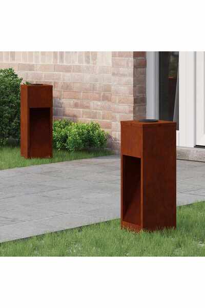 vidaxl Lampa de parcurs LED solar cu lumini cu baterie 2 pcs Bronz