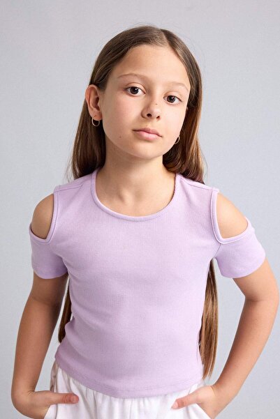 DeFacto Tricou cu mânecă scurtă, cu decolteu rotund, pentru fete H7241A826SM
