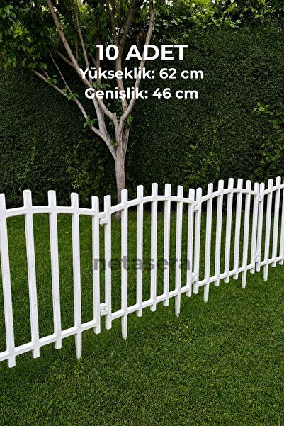 netasera Maxi Boy Yükseklik 62 Cm Dekoratif Çift Taraflı Beyaz Peyzaj Plastik...