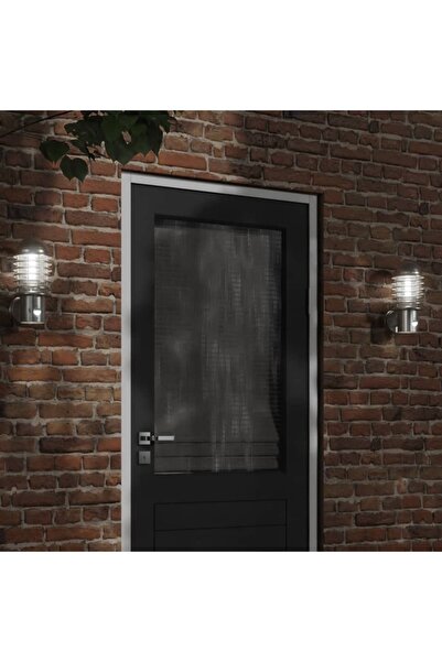 vidaxl Lampi exterioare de perete cu senzor 2 buc. argintiu, oÈ›el inox