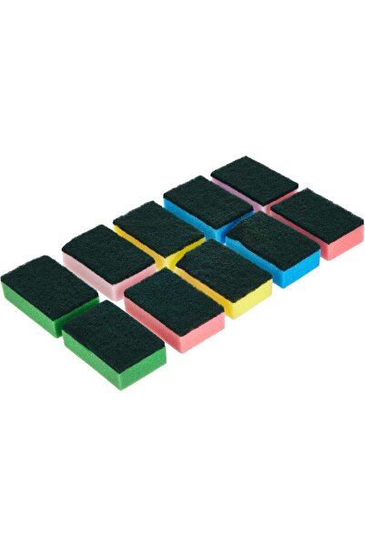 DELCASA DC1553 10piece Cleaning Sponge, multicolor