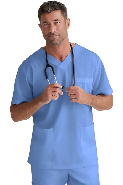 Barco Bluză medicală Essentials Omni unisex, Albastru Ciel