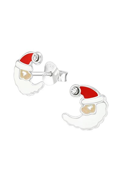 Zumzeria 925 Silver Earrings With Anti-Corrosion Film For Children, Santa Cla...