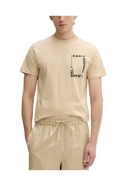 Karl Lagerfeld Ανδρικό Slim T-shirt Μπεζ Jeans B2M17046-2MV PALE KHAKI
