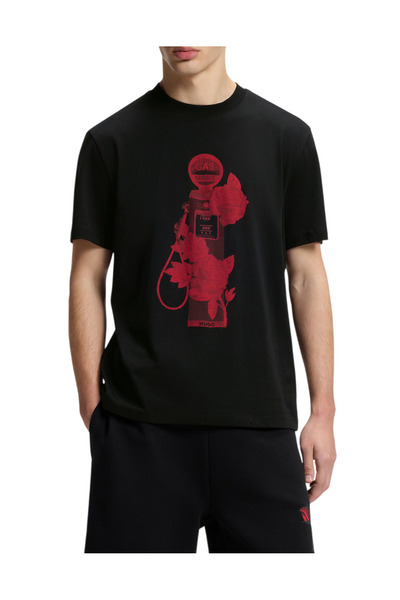 HUGO Ανδρικό Dikerd T-shirt Μαύρο 50564024-001
