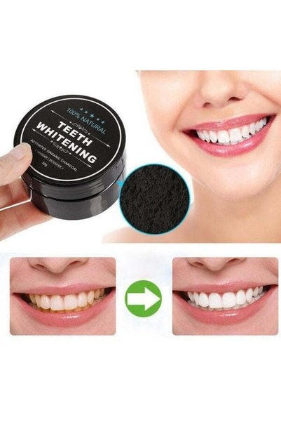 azbeautyskin Pudră de albire a dinților cu cărbune activ, 100%, 30 g