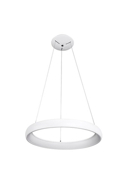 Italux Lustră suspendată modernă Alessia cu inel LED alb, 50W, 2750lm, alb ne...