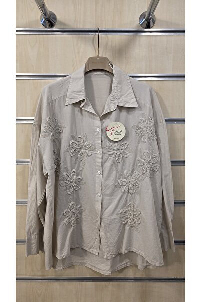 Park Moda Italian Shirt with Floral Embossing