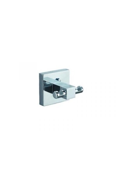 Kröner Double hook, Kroner, Square, glossy chrome