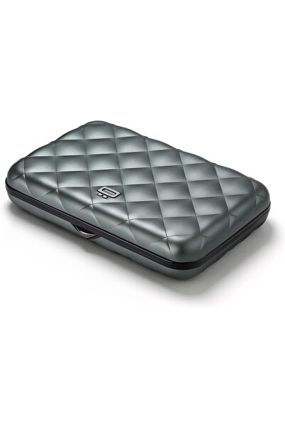 Ögon -DESIGNS- Aluminum Button-Lined Wallet for Women - RFID Blocking Card Ho...