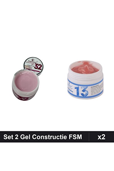Makeup Set 2 Gel Constructie UV LED FSM 15g, Nuante 32 și 13, Manichiura Unghii