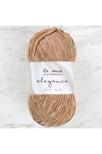 LA MİA YARNS La Mia Elegance Kadife Bej El Örgü İpi - L934