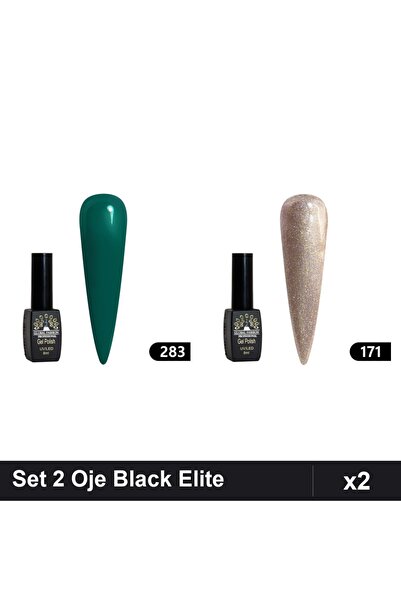 Makeup Set 2 Oje Semipermanente Black Elite 8ml, Global Fashion, Nuante 283 1...