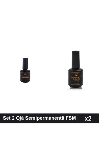 Makeup Set of 2 FSM Semi-permanent Nail Polish, Acid Primer + Rubber Matt Top...