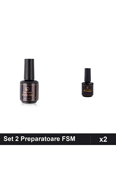 Makeup Set of 2 FSM Nail Preparators 15ml, Bond Aid and Acid Primer, Semi-per...
