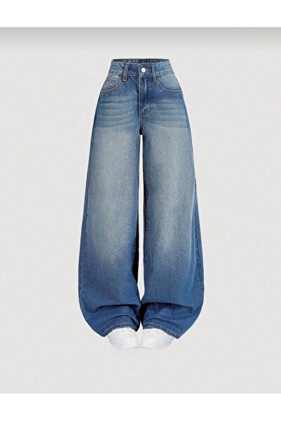 Semesia Salaş Cepli Bol Kesim Baggy Retro Jeans