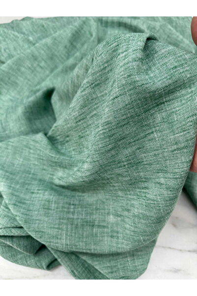 ipekkumaş Eva Linen Fabric Green Color