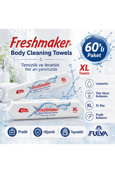 Freshmaker Hasta Sil Islak havlu mendil 60'lı