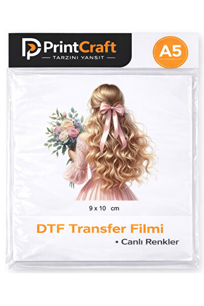 Palo Santo 9x10 cm Çiçekli Kadın Modeli Ütü ile Yapışan DTF Transfer Baskı (A5)