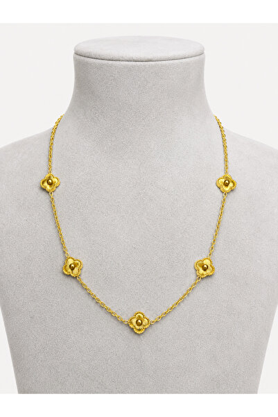 Laviona jewelry Yonca Model Çelik Kolye