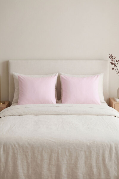 Salvia Dione Pink Ranforce Pillowcase 50X70 - 100% Cotton Anti-Sweat Sleeping...