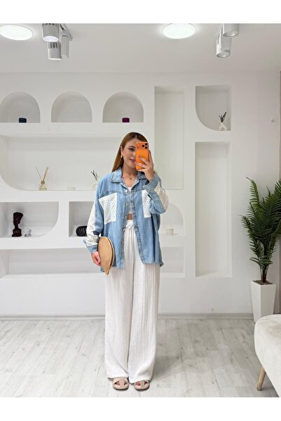 İrka Moda FİSTO Garnili Kot Gömlek