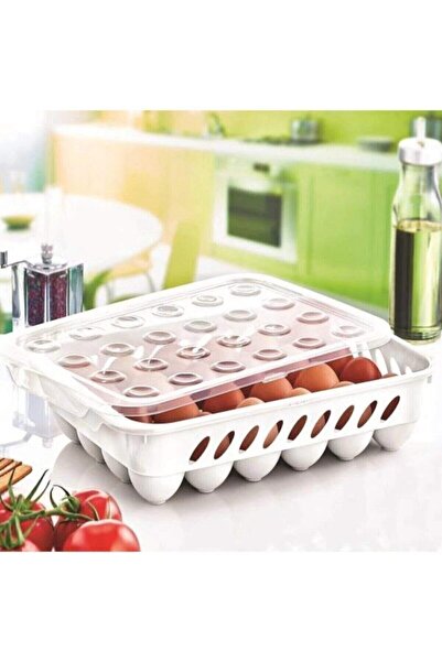 atastore2017 Egg Closed Storage Container 24 Pieces White