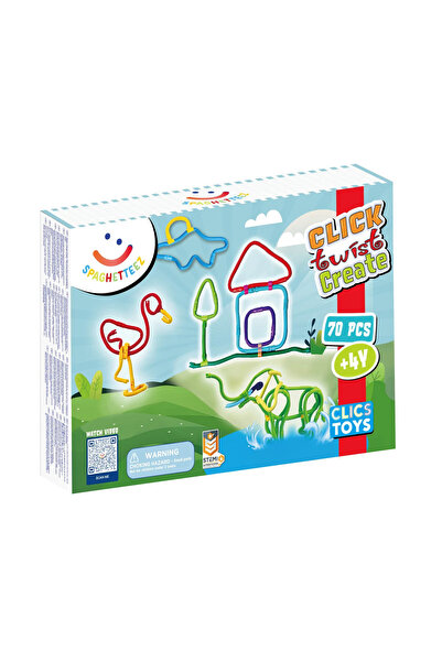 Clicstoys Set de construcție magnetic Spaghetteez 70 de piese