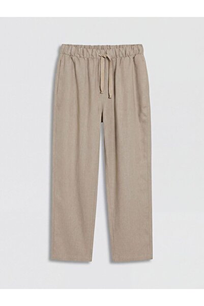 LC Waikiki Lcw Vision Women's Linen Blended Pants with Elastic Waist