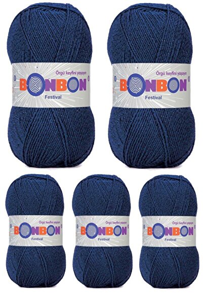 atastore2017 5 Pieces Festival Glitter Knitting Yarn Wool Color No:488