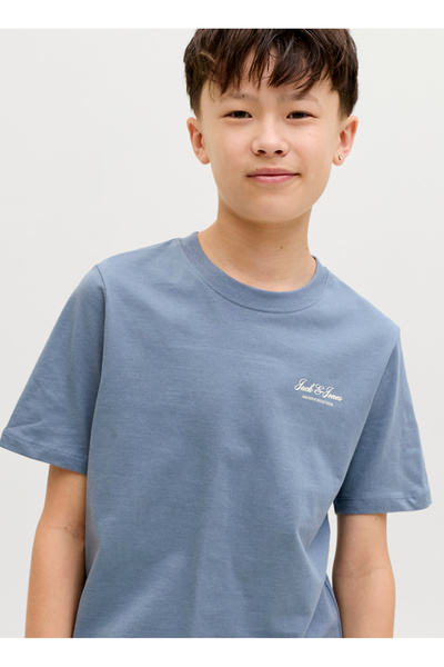 Jack & Jones Mavi Erkek Çocuk Baskılı T-Shirt 12294162