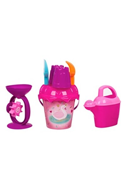 Zumzeria Set de plajă cu găleată, design lebădă, cu accesorii și rucsac