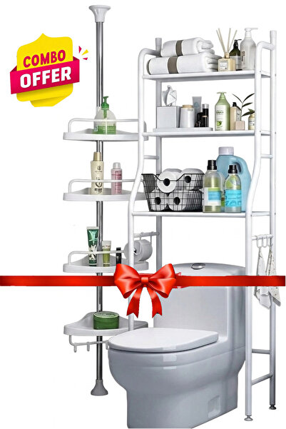 Generic 2 Combo Set Bathroom Storage Organizer 3-Tier Over-the-Toilet Storage...