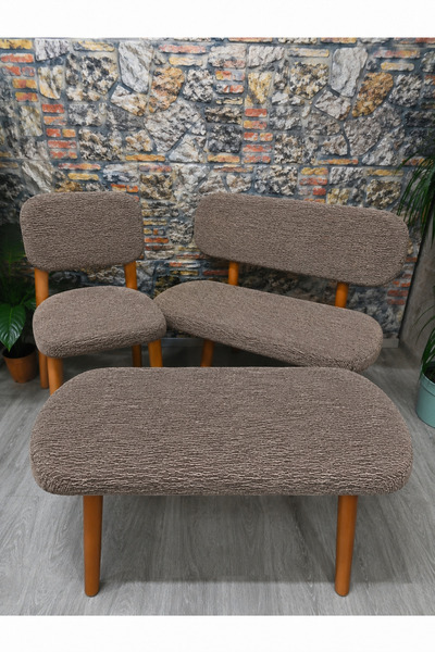 kılıfteks Bench, Puf 1 Adet Ve Bohem 2 Adet Jakar Takım Kılıfı