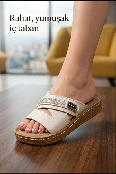 Oksit Exn Stone Laser Cut Detailed Comfortable Sole Γυναικείες Παντόφλες Νέας...