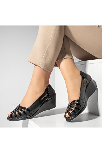 Modlet.ro Pantofi casual negri cu platformă de damă MOD13345