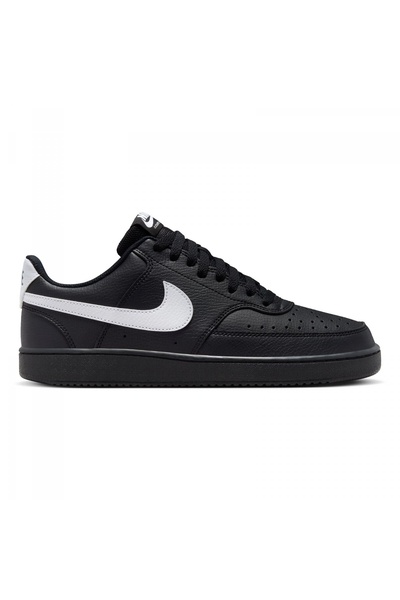 Nike Court Vision sneakers, eco- Leather , perforated details, black, 8