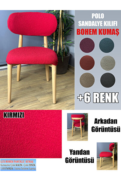 İLYEVTEKSTİLİ POLO SANDALYE KILIFI LÜX BOHEM KUMAŞ ÇOK KALIN %100 PAMUK