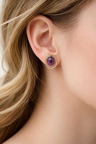 Feyz Tasarım Feyz Amethyst Elegance Earrings