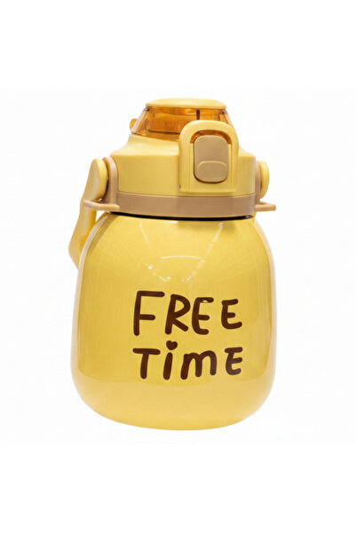 AKDC Free Time Edition Yellow Stainless Steel Vacuum Insulated Bottle with Du...