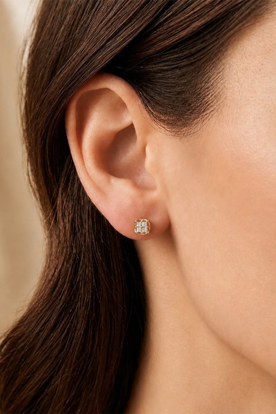 House Of Glix Nivra Zircon Stone Stylish Earrings