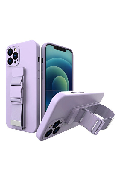 Hurtel Husă cu șnur, din TPU cu gel, tip airbag, pentru iPhone 11 Pro, mov