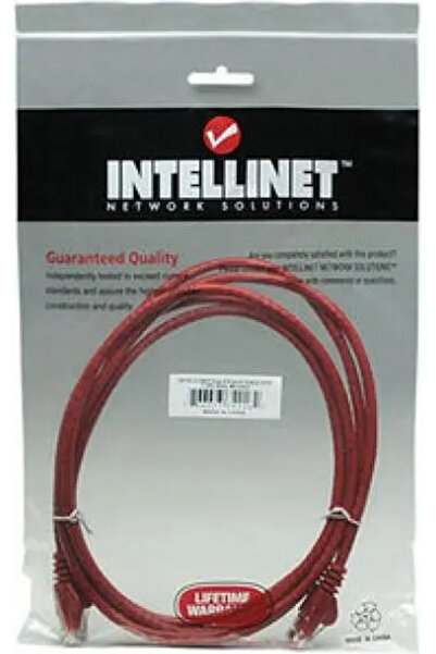 Intellinet Cablu de patch 100% cupru Cat.6 UTP, 2m, roșu