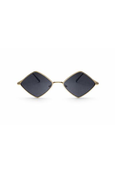 OEM Women's sunglasses, black diamond lenses, thin gold frame